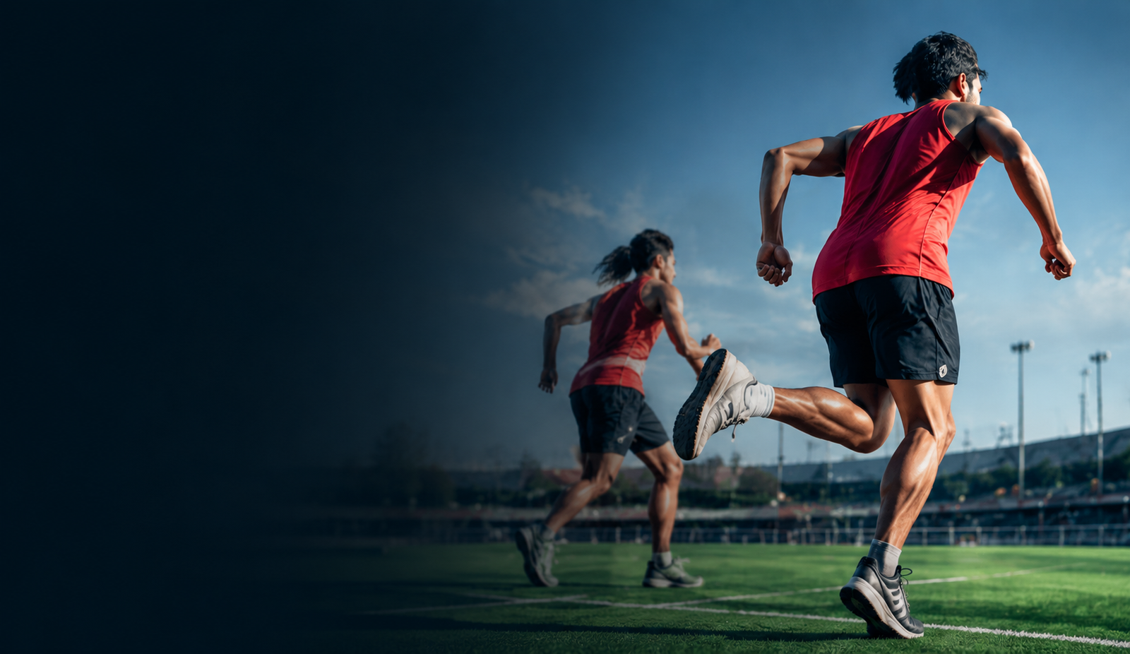 Athletes running