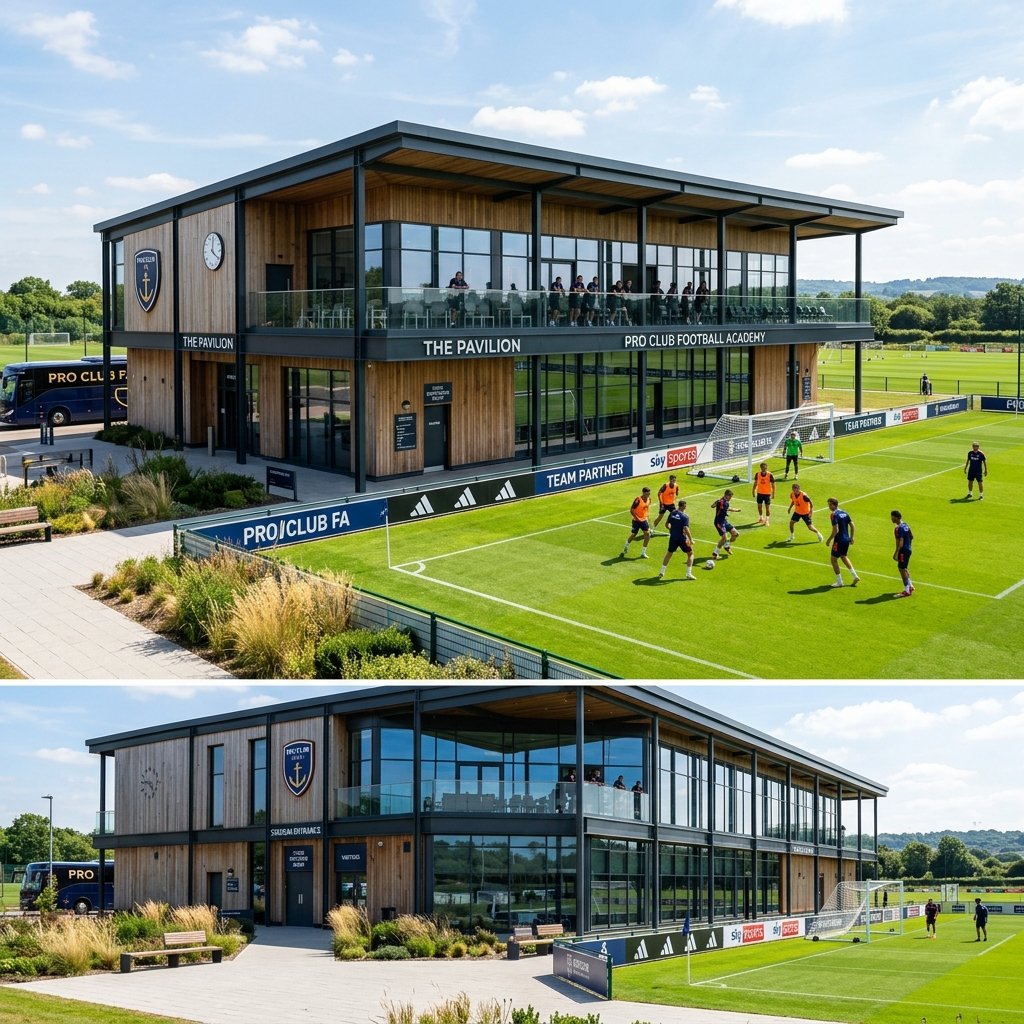 Modern sports pavilion