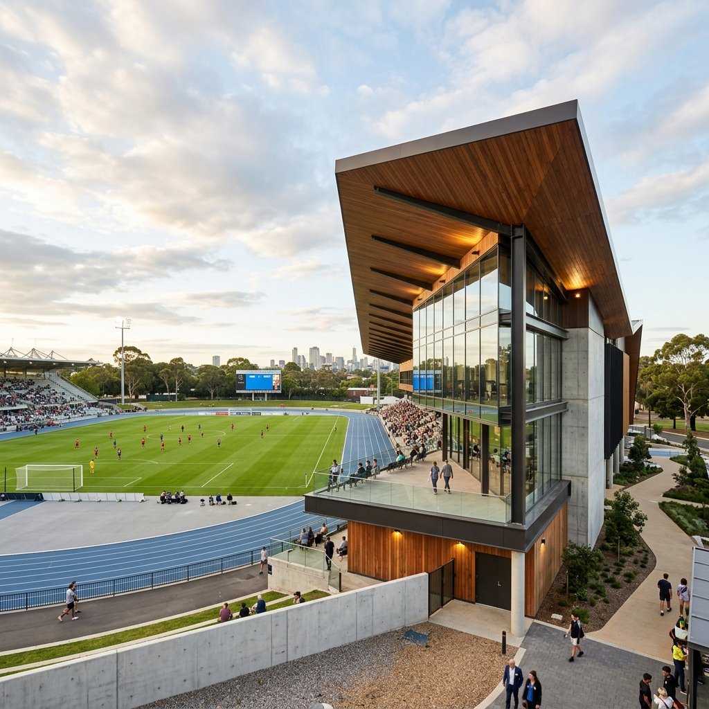 Modern sports pavilion