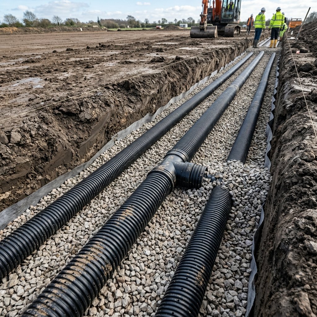 Sub-soil drainage pipes